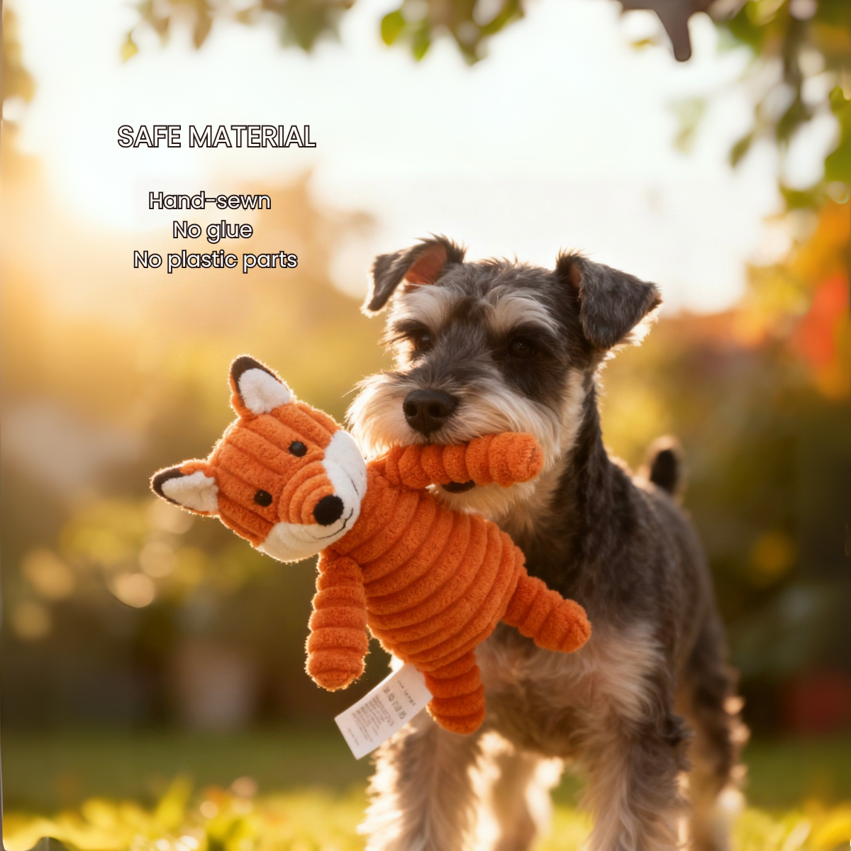 5 Pack Tough Dog Toys Stuffed Squeaky Assortment Plush Animal Toys Cute Fall Collection Fun Set