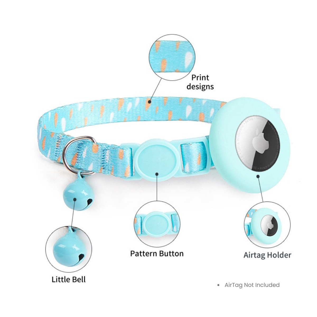 AirTag Cat & Puppy Collar Breakaway with Bell