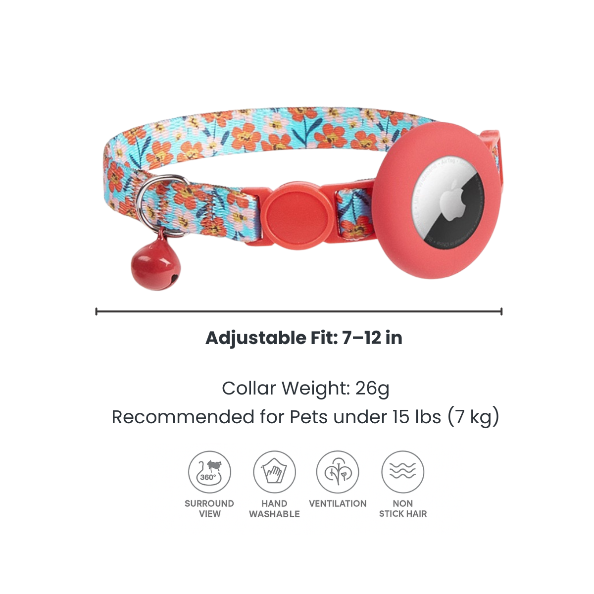 AirTag Cat & Puppy Collar Breakaway with Bell