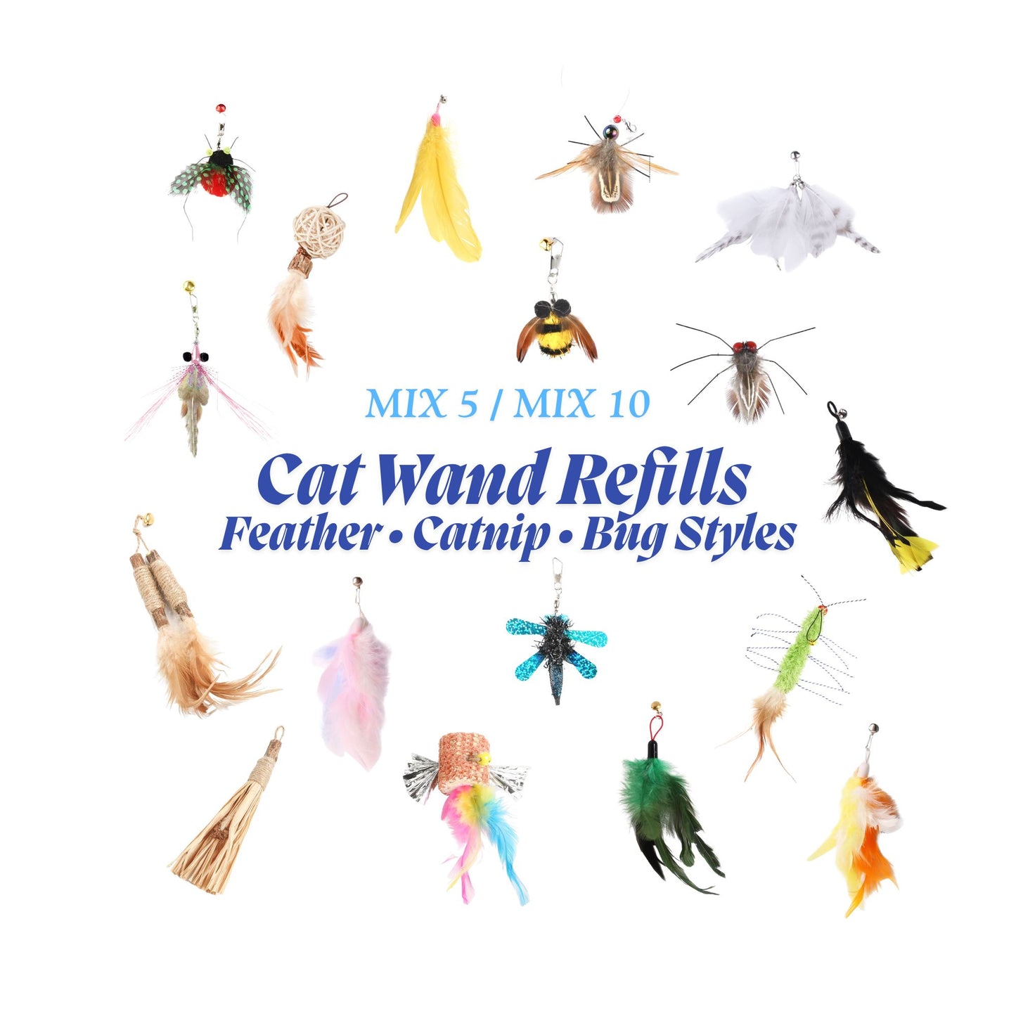 Cat Wand Refills Variety Sets